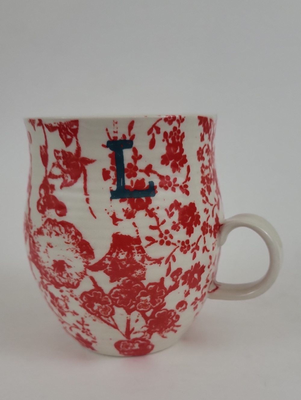 Anthropologie Homegrown Monogram Initial “L” Mug